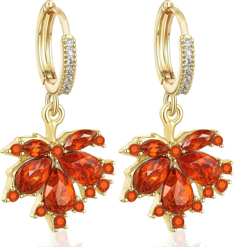Fullive Thanksgiving Earrings, Fall Stud Dangle Turkey Earrings, Hypoallergenic Thanksgiving Accessory for Women Adult - Image 1